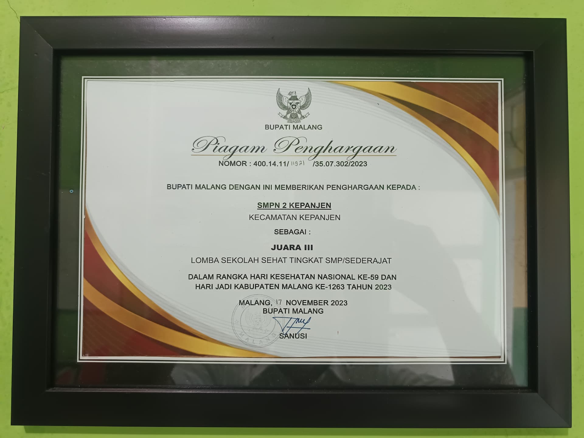 SMPN 2 Kepanjen Bersinar di Lomba Sekolah Sehat!