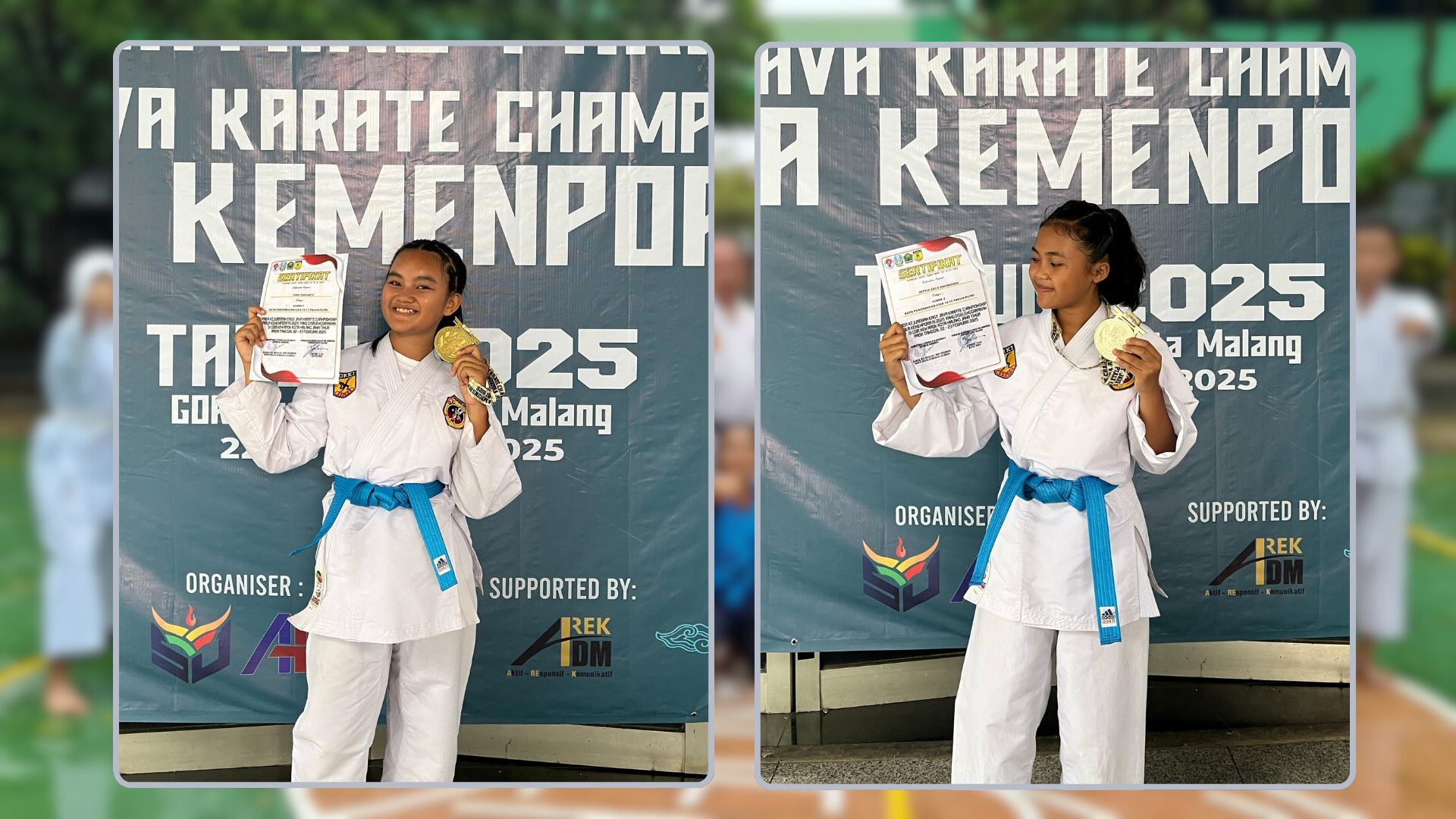 Irma & Septia Juara di East Java Karate Championship Piala Kemenpora RI 2025